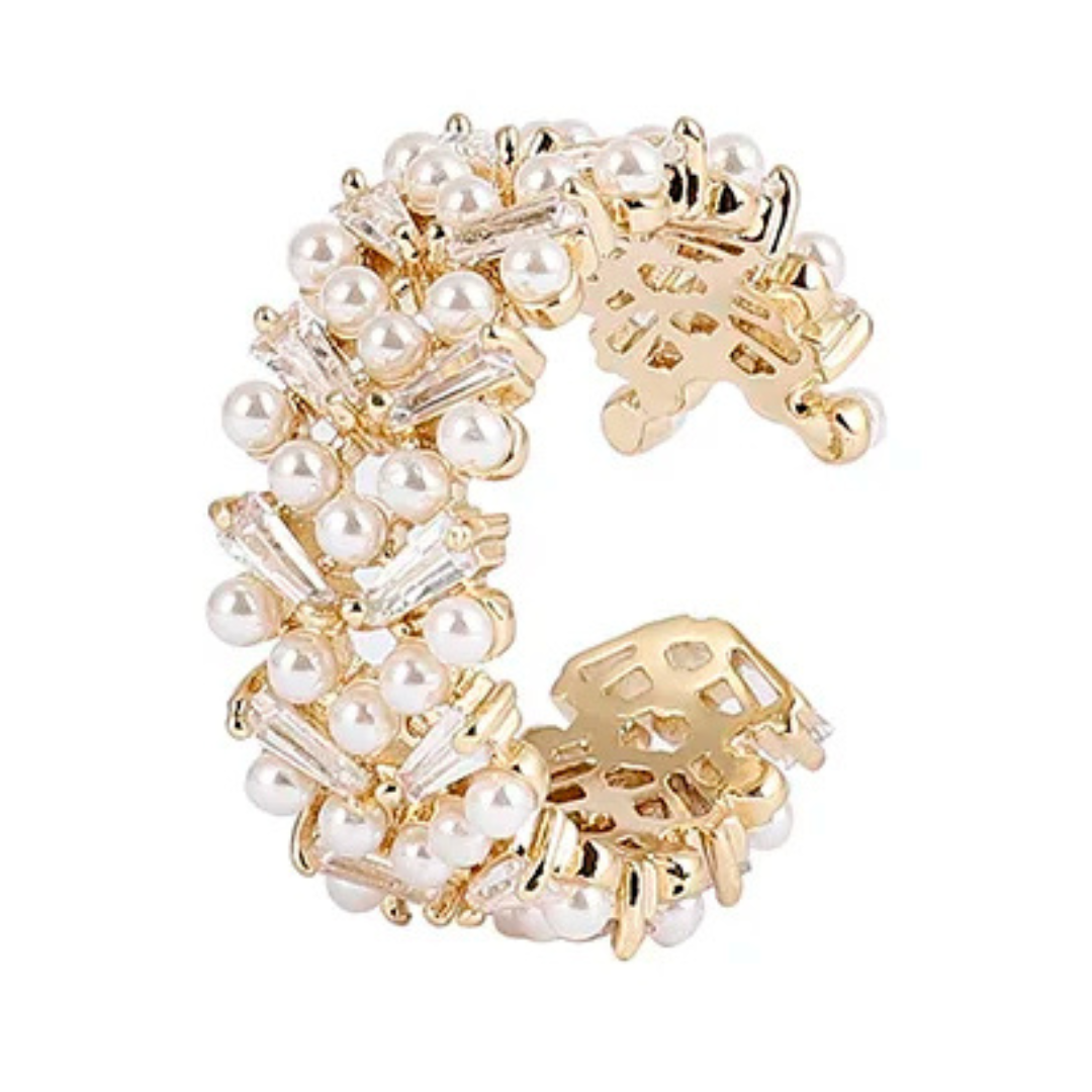 Anel Unique Pérola Luxo