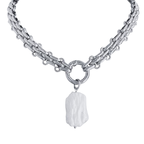 Colar Zefhyr Pingente Pérola Barroca