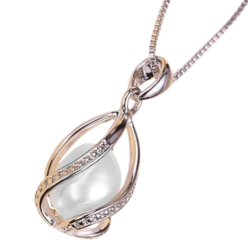 Colar Perlinacage com Pérola Alongada