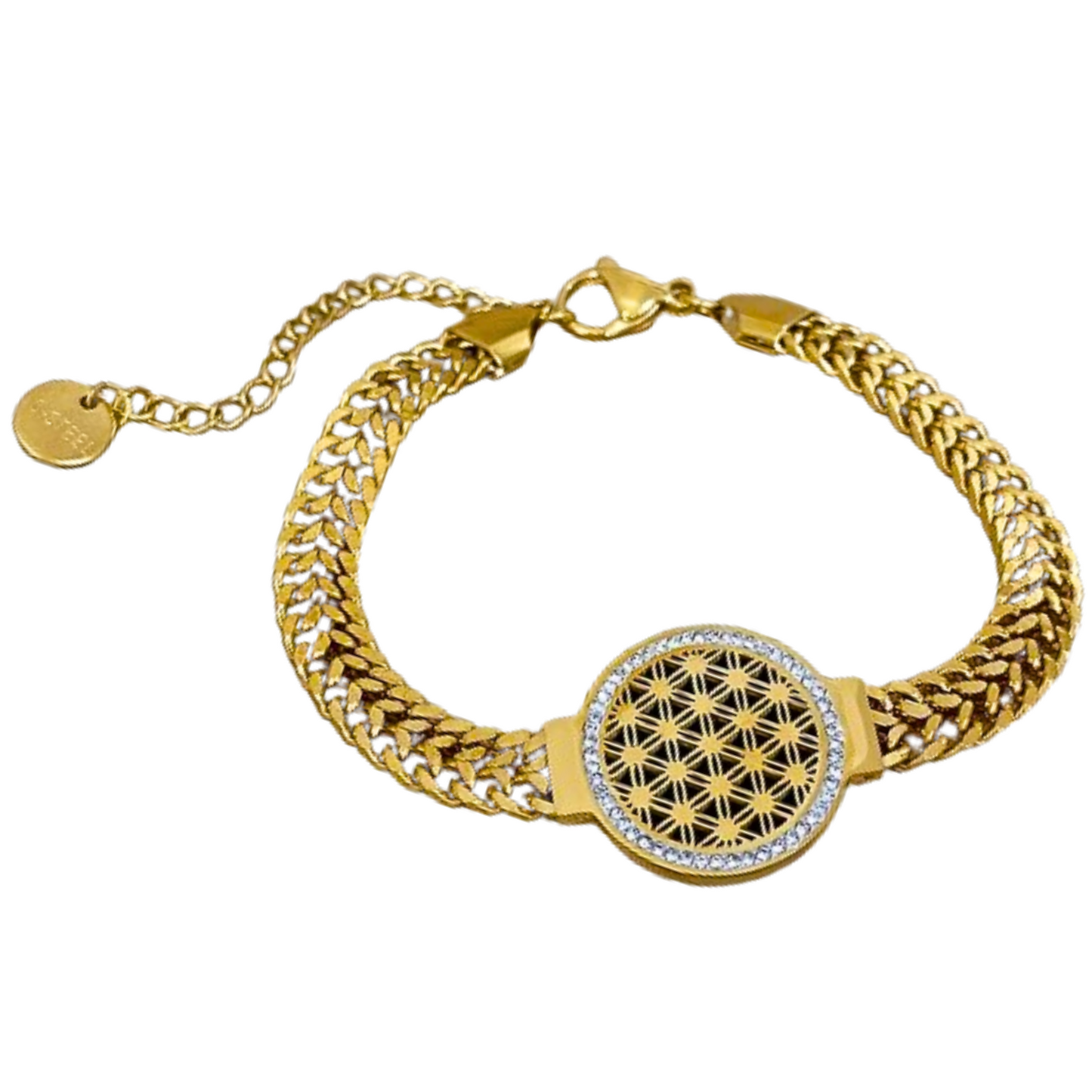 Pulseira Luxara Banhada a Ouro com Zircônias