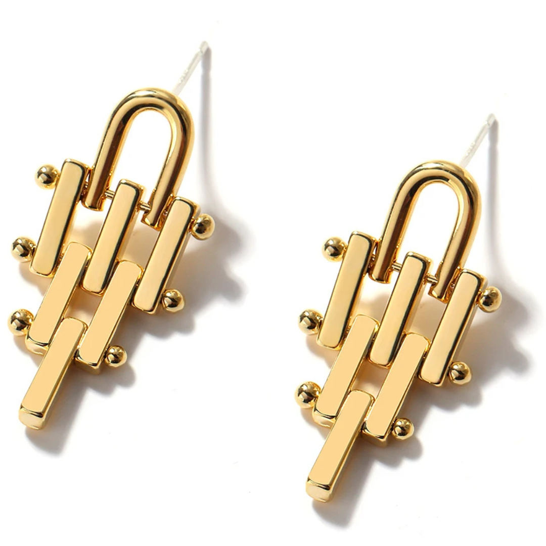 Brinco Splendore Dourado Entrelaçado