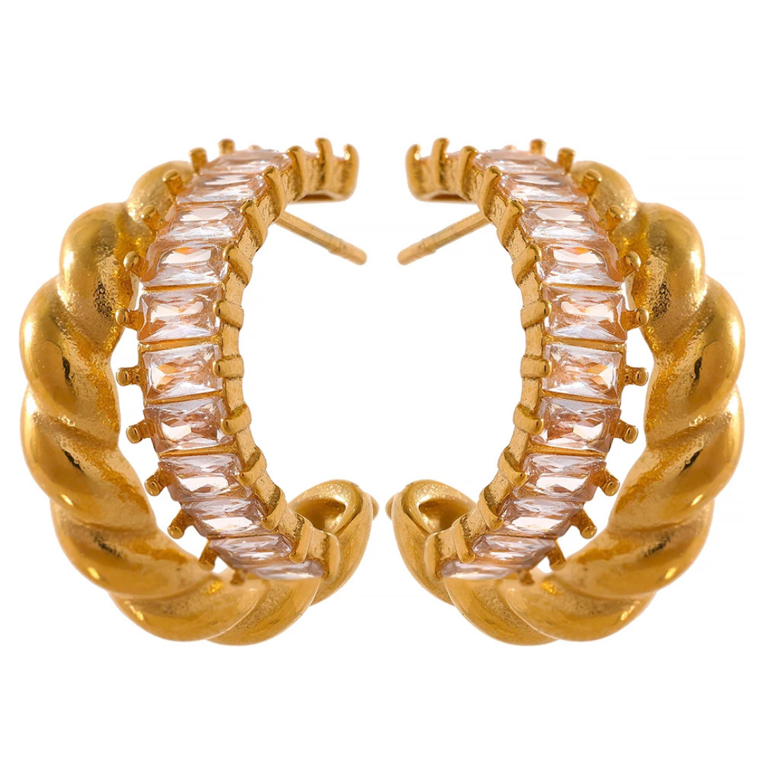 Brinco Lumina Aura com Zircônia Cúbica