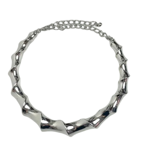 Conjunto Iron – Colar e Pulseira em Liga de Metal com Design Torcido Sofisticado