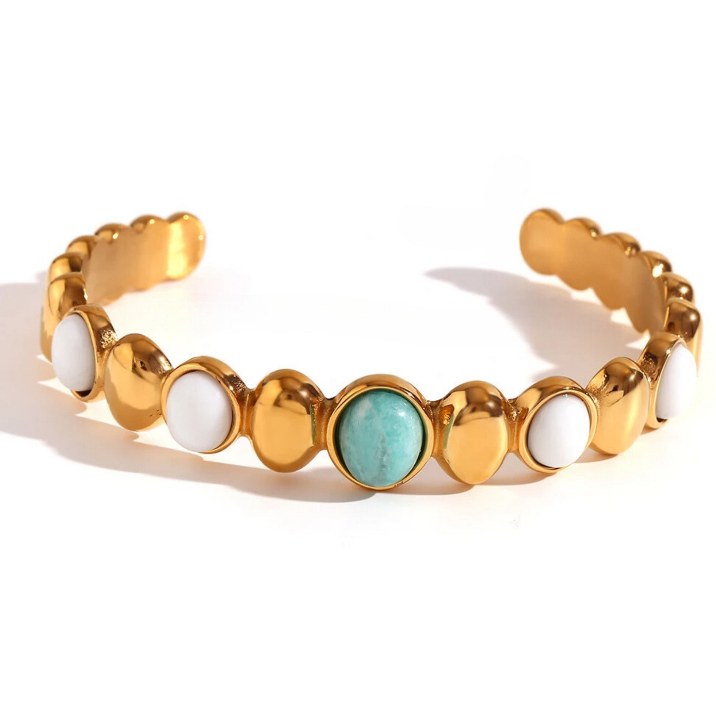 Pulseira Arietha Aberta Banhada a Ouro