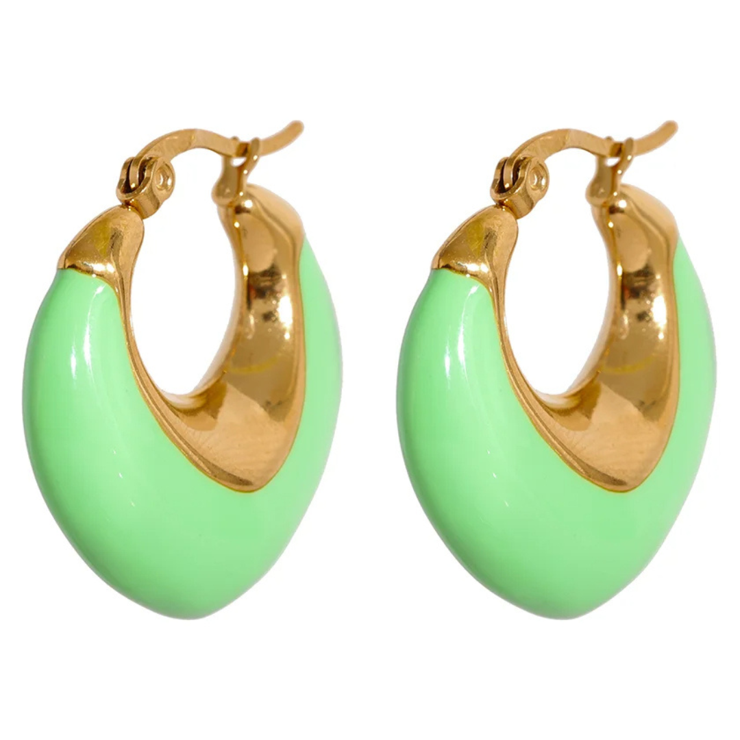 Brinco Luxo Geométrico Vibrante