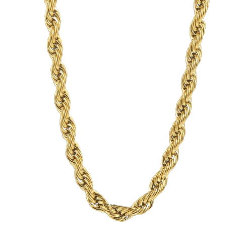 Colar Torcido Classico Banhado Ouro 18k