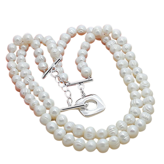 Colar Elysian Dupla Camada em Pérolas