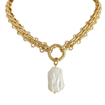 Colar Zefhyr Pingente Pérola Barroca